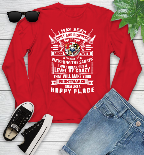 Buffalo Sabres NHL Hockey Don't Mess With Me While I'm Watching My Team Sports Youth Long Sleeve 11