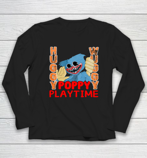 Huggy Shirt Poppy Playtime Huggy Wuggy Playtime Horror Game Fun Long Sleeve T-Shirt