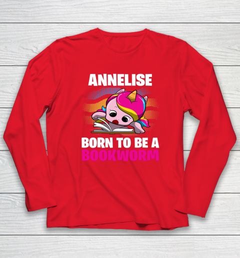 Annelise Born To Be A Bookworm Unicorn Long Sleeve T-Shirt 7