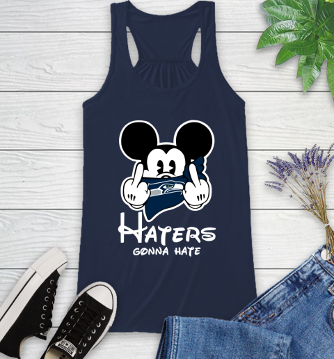 NFL Seattle Seahawks Haters Gonna Hate Mickey Mouse Disney Football T Shirt Racerback Tank 9