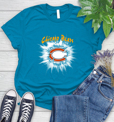 Chicago Bears NFL Football Adoring Fan Rip Sports Women's T-Shirt 10