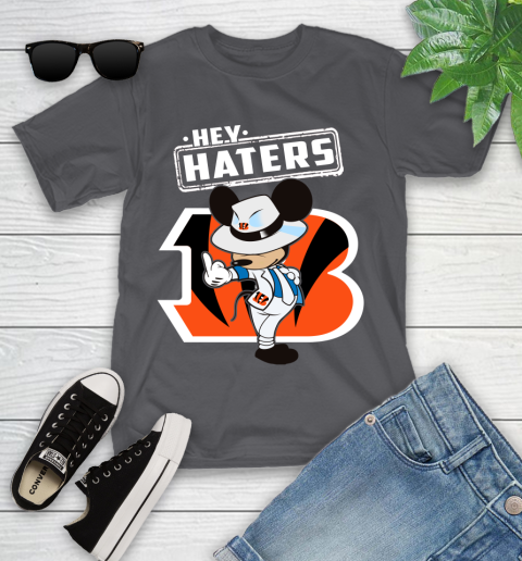 NFL Hey Haters Mickey Football Sports Cincinnati Bengals Youth T-Shirt 6