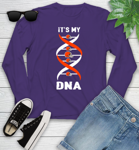 Cleveland Browns NFL Football It's My DNA Sports Youth Long Sleeve 4