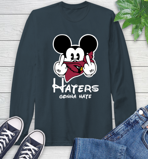 NFL Arizona Cardinals Haters Gonna Hate Mickey Mouse Disney Football T Shirt Long Sleeve T-Shirt 9