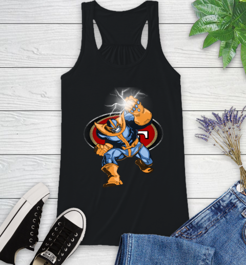 San Francisco 49ers NFL Football Thanos Avengers Infinity War Marvel Racerback Tank
