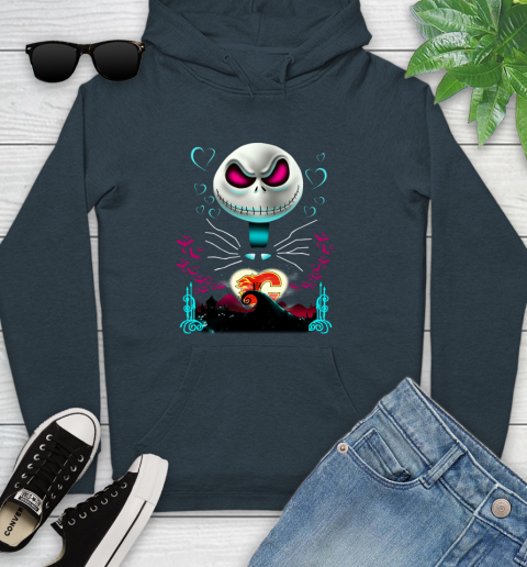 NHL Calgary Flames Jack Skellington Sally The Nightmare Before Christmas Hockey Youth Hoodie 10