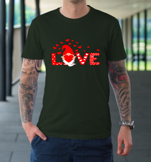 Valentine's Day LOVE Gnomies Holding Red Heart Valentine T-Shirt 11