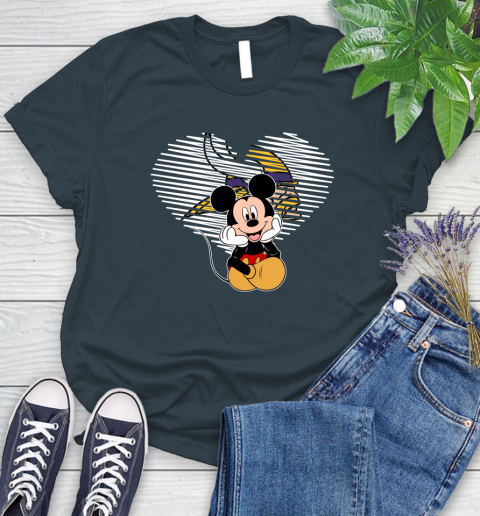 NFL Minnesota Vikings The Heart Mickey Mouse Disney Football T Shirt_000 Women's T-Shirt 11