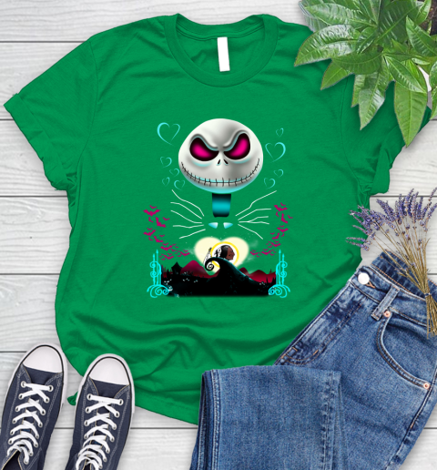 NFL Washington Redskins Jack Skellington Sally The Nightmare Before Christmas Football Women's T-Shirt 9