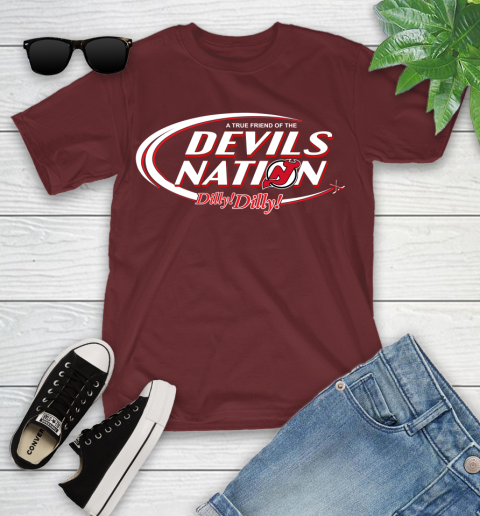 NHL A True Friend Of The New Jersey Devils Dilly Dilly Hockey Sports Youth T-Shirt 14