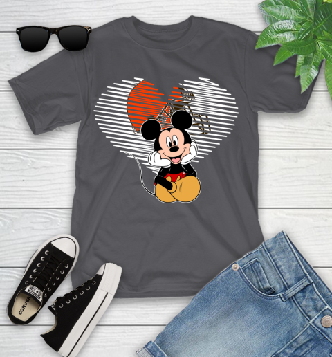 NFL Cleveland Browns The Heart Mickey Mouse Disney Football T Shirt_000 Youth T-Shirt 6