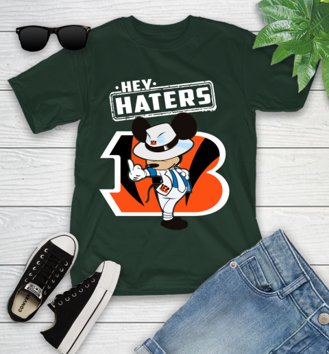 NFL Hey Haters Mickey Football Sports Cincinnati Bengals Youth T-Shirt 5