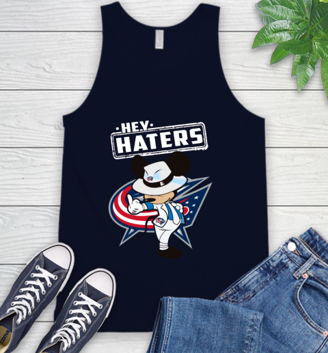 NHL Hey Haters Mickey Hockey Sports Columbus Blue Jackets Tank Top 2