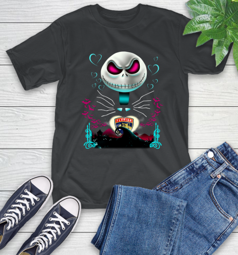 NHL Florida Panthers Jack Skellington Sally The Nightmare Before Christmas Hockey T-Shirt