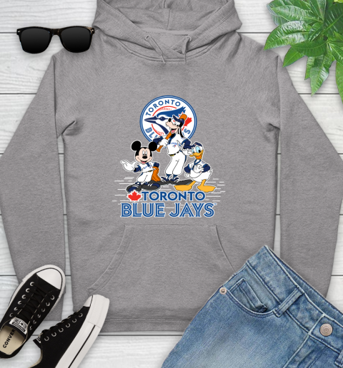 MLB Toronto Blue Jays Mickey Mouse Donald Duck Goofy Baseball T Shirt Youth Hoodie 6