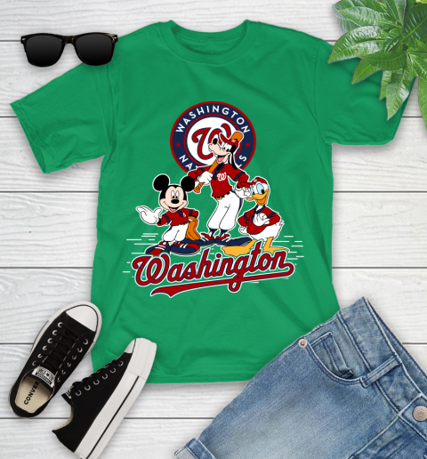 MLB Washington Nationals Mickey Mouse Donald Duck Goofy Baseball T Shirt Youth T-Shirt 8