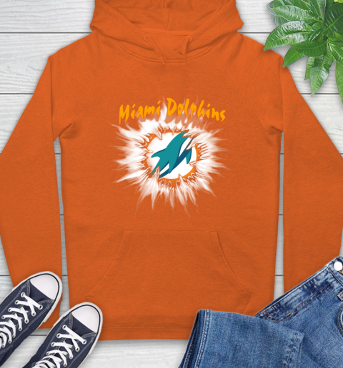 Miami Dolphins NFL Football Adoring Fan Rip Sports Hoodie 4