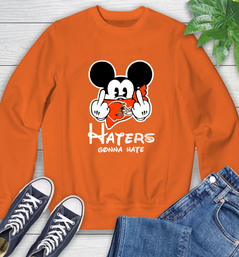 NFL Cleveland Browns Haters Gonna Hate Mickey Mouse Disney Football T Shirt Sweatshirt 3