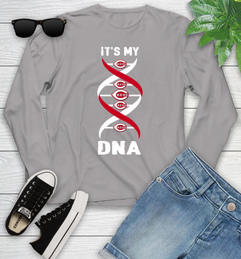 Cincinnati Reds MLB Baseball It's My DNA Sports Youth Long Sleeve 5