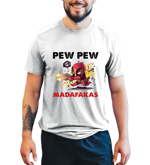 Deadpool T Shirt, Pew Pew Madafakas Tshirt, Superhero Deadpool T Shirt