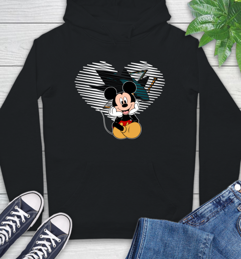 NHL San Jose Sharks The Heart Mickey Mouse Disney Hockey Hoodie