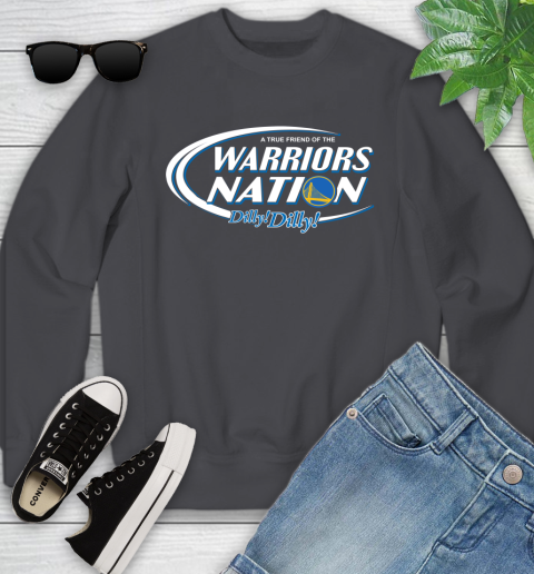 NBA A True Friend Of The Golden State Warriors Dilly Dilly Basketball Sports Youth Sweatshirt 5