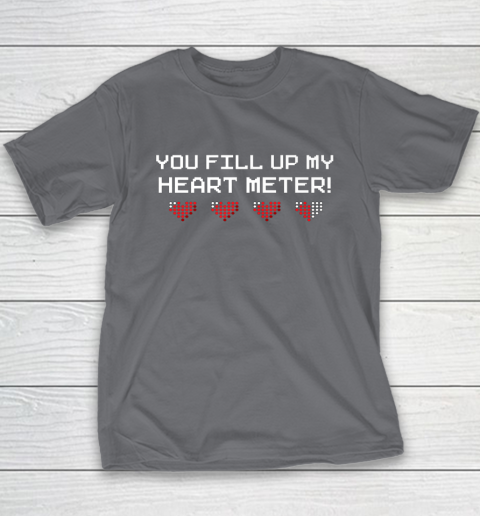 You Fill Up My Heart Meter Valentine Video Games Pixel Heart Youth T-Shirt 6