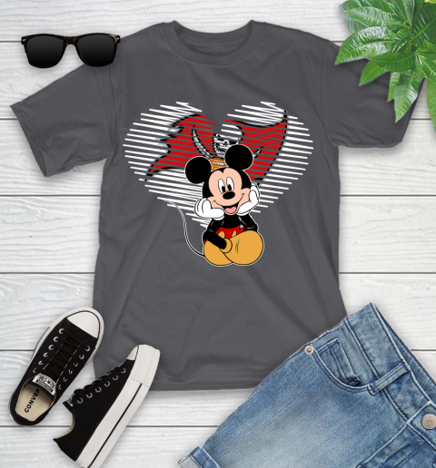 NFL Tampa Bay Buccaneers The Heart Mickey Mouse Disney Football T Shirt_000 Youth T-Shirt 6