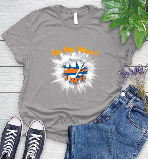 New York Islanders NHL Hockey Adoring Fan Rip Sports Women's T-Shirt 5