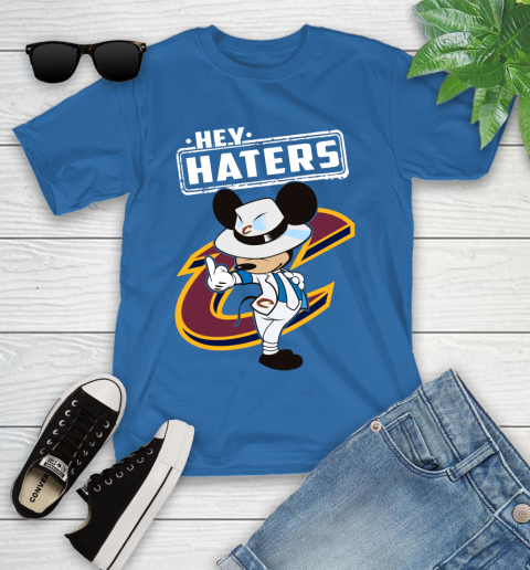 NBA Hey Haters Mickey Basketball Sports Cleveland Cavaliers Youth T-Shirt 12
