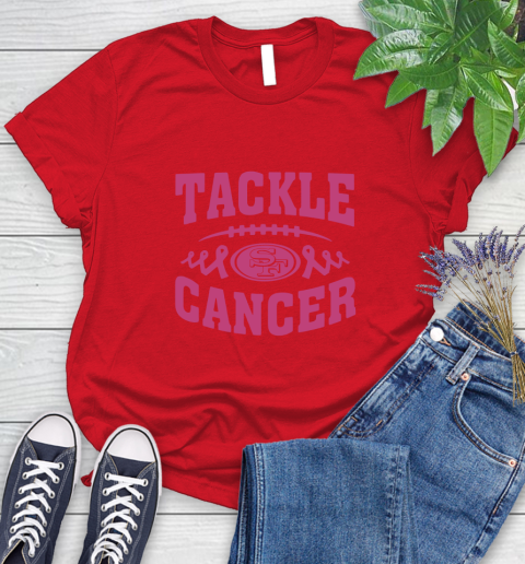 San Francisco 49ers Tackle Breast Cancer Women's T-Shirt 9