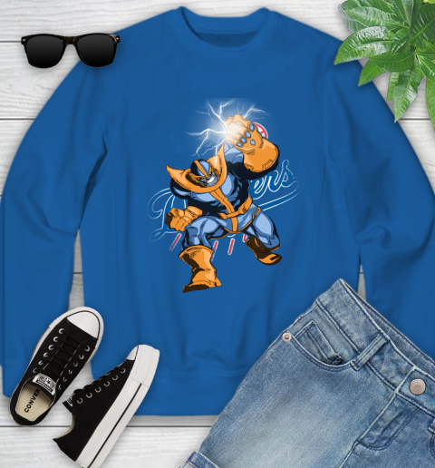Los Angeles Dodgers MLB Baseball Thanos Avengers Infinity War Marvel Youth Sweatshirt 7