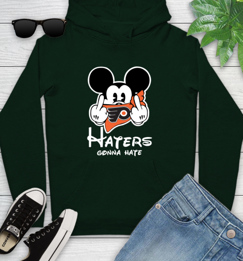 NHL Philadelphia Flyers Haters Gonna Hate Mickey Mouse Disney Hockey T Shirt Youth Hoodie 14