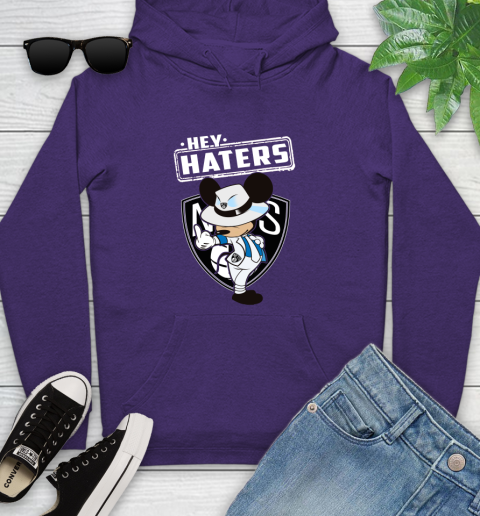 NBA Hey Haters Mickey Basketball Sports Brooklyn Nets Youth Hoodie 5