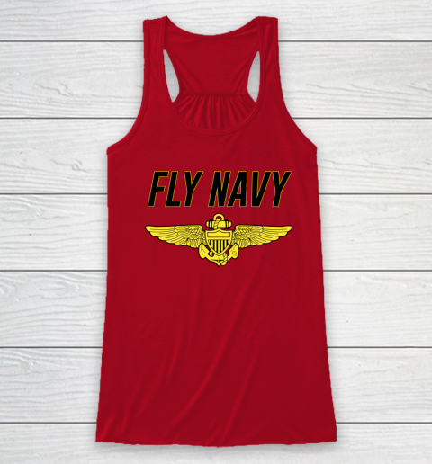 Fly Navy Shirt Pilot Wings Racerback Tank 3