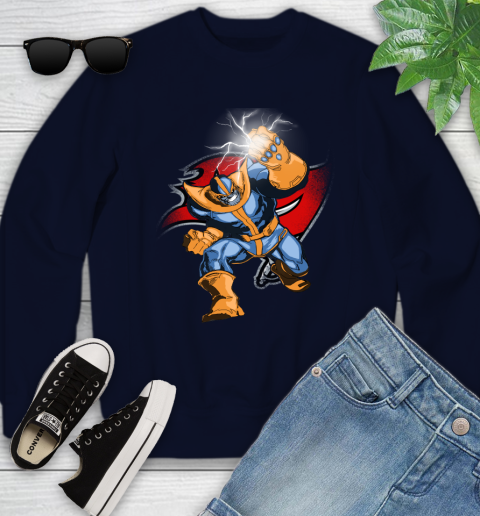 Tampa Bay Buccaneers NFL Football Thanos Avengers Infinity War Marvel Youth Sweatshirt 2