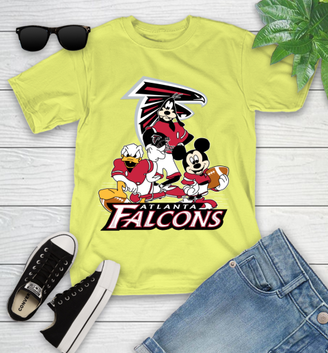 NFL Atlanta Falcons Mickey Mouse Donald Duck Goofy Football Shirt Youth T-Shirt 10