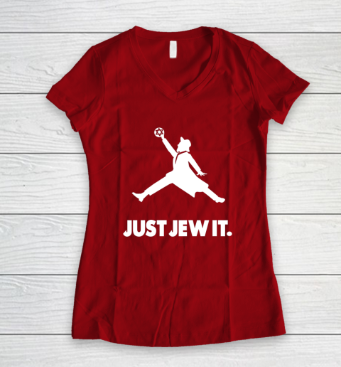 Just Jew It Jewish Women's V-Neck T-Shirt 6