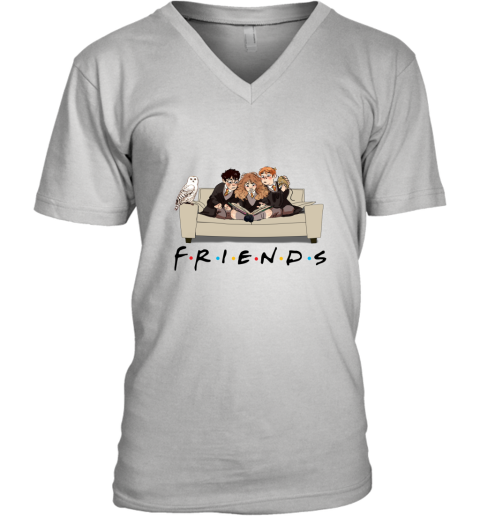 Harry Potter Ron And Hermione Friends V-Neck T-Shirt