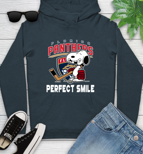 NHL Florida Panthers Snoopy Perfect Smile The Peanuts Movie Hockey T Shirt Youth Hoodie 10