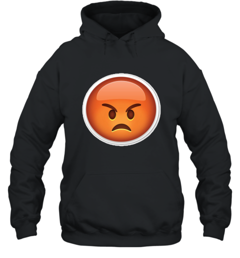 Angry Emoji T Shirt Mad Upset Evil Hooded