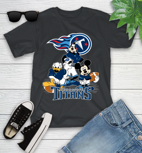 NFL Tennessee Titans Mickey Mouse Donald Duck Goofy Football Shirt Youth T-Shirt