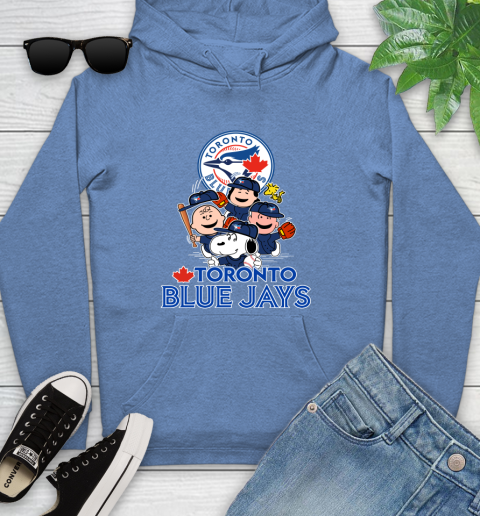 MLB Toronto Blue Jays Snoopy Charlie Brown Woodstock The Peanuts Movie Baseball T Shirt_000 Youth Hoodie 13