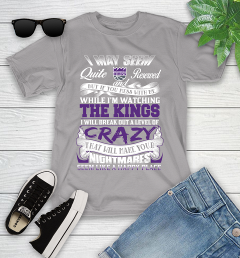 Sacramento Kings NBA Basketball Don't Mess With Me While I'm Watching My Team Youth T-Shirt 4