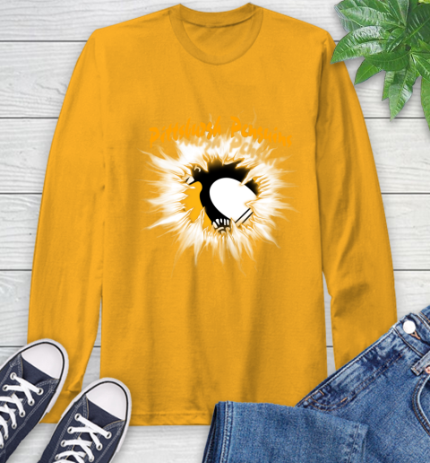 Pittsburgh Penguins NHL Hockey Adoring Fan Rip Sports Long Sleeve T-Shirt 2