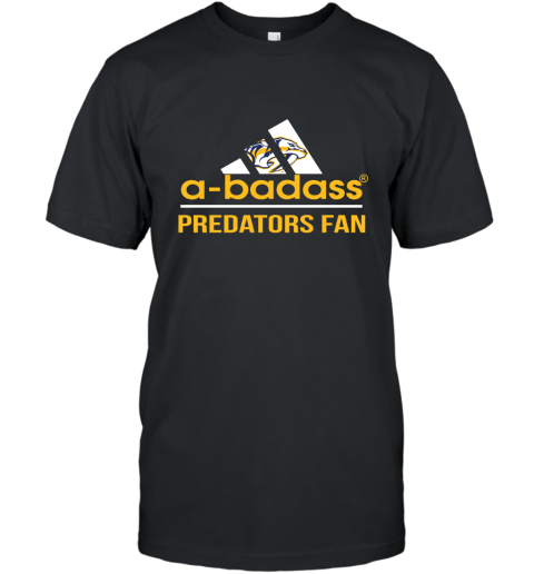NHL A Badass Nashville Predators Fan Adidas Hockey Sports T-Shirt