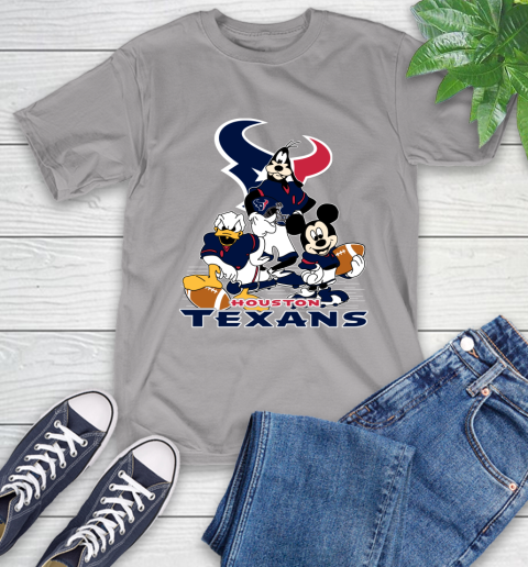 NFL Houston Texans Mickey Mouse Donald Duck Goofy Football Shirt T-Shirt 6