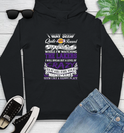 Los Angeles Lakers NBA Basketball Don't Mess With Me While I'm Watching My Team Youth Hoodie