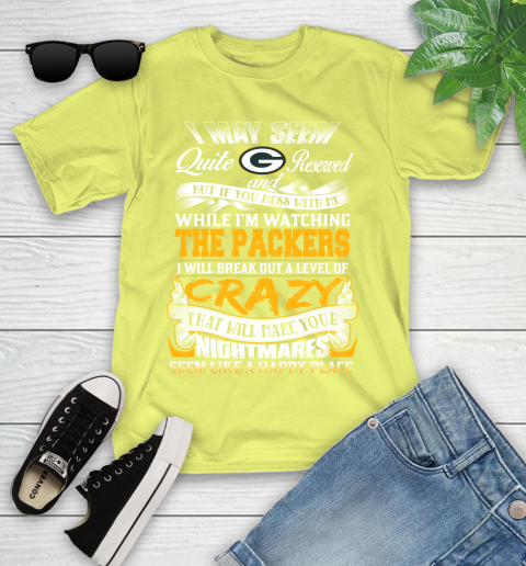 Green Bay Packers NFL Football Don't Mess With Me While I'm Watching My Team Youth T-Shirt 10