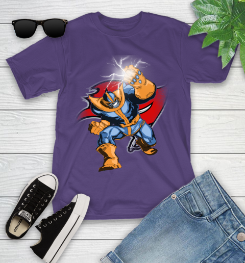 Tampa Bay Buccaneers NFL Football Thanos Avengers Infinity War Marvel Youth T-Shirt 3